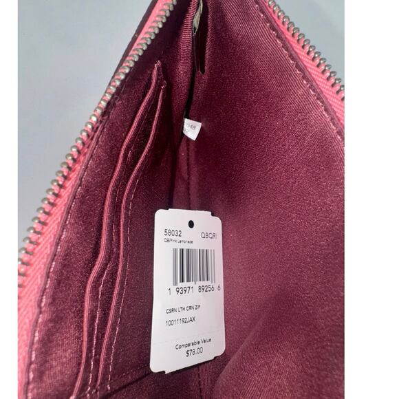 Coach Crossgrain Leather Corner Zip Wristlet - Picture 7 of 7